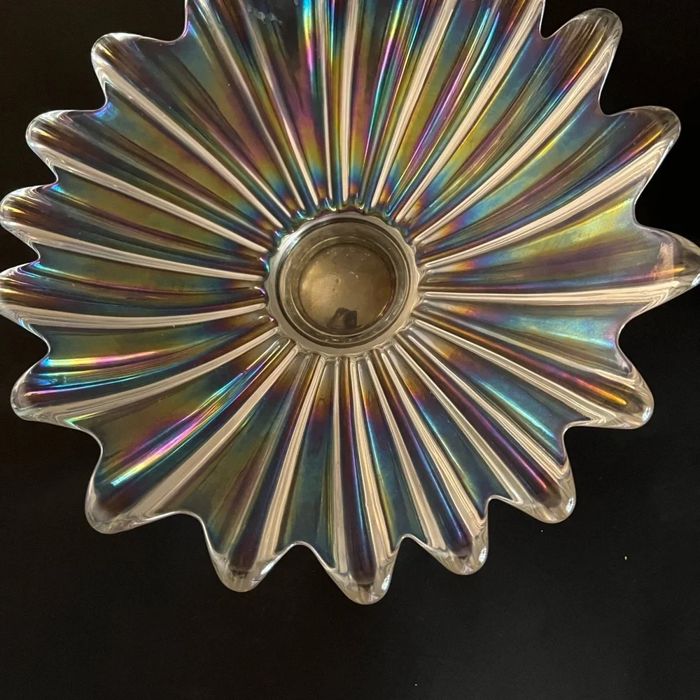 Iridescent Glass Decorative Bowl - Picture 1 of 4